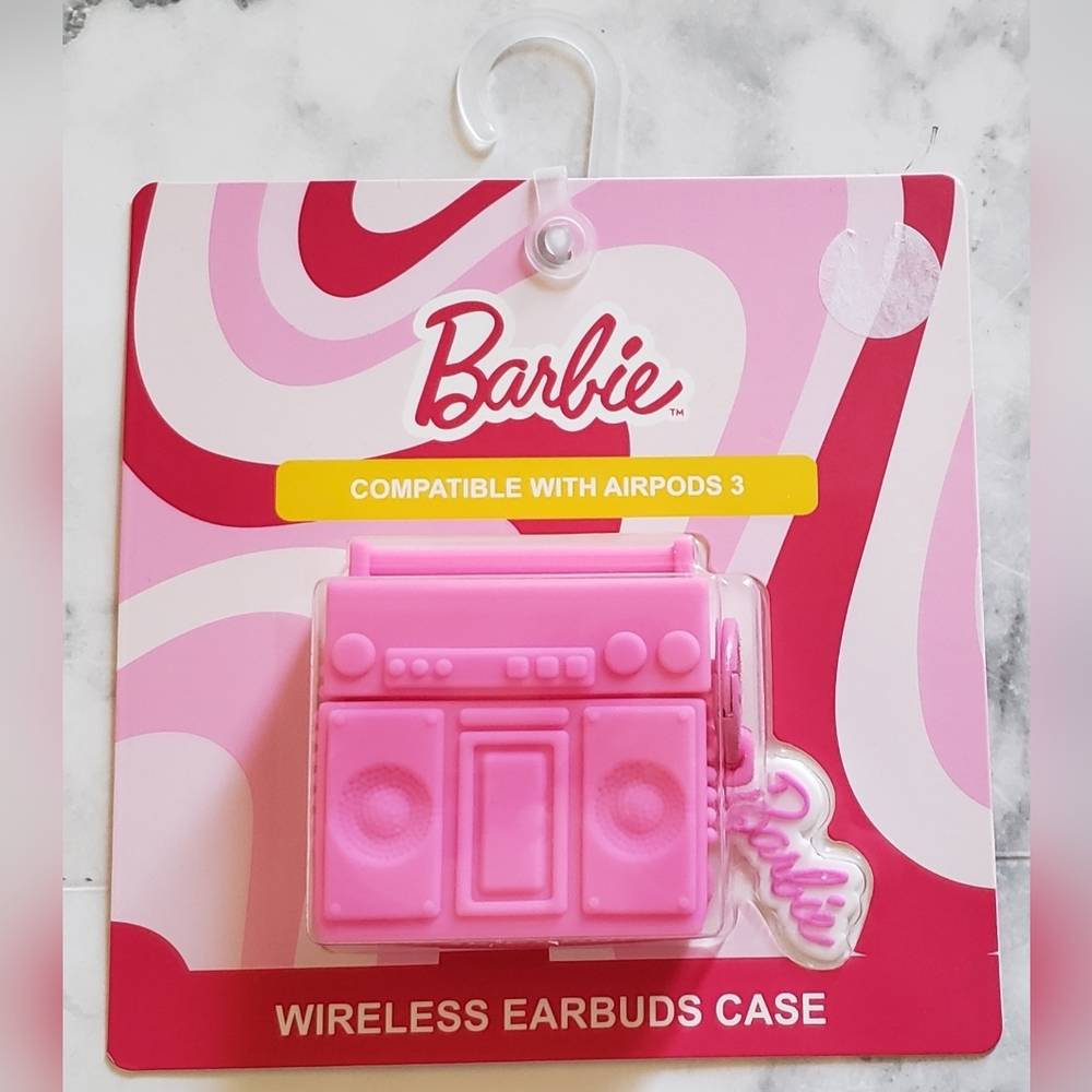Primark Pink Barbie Earbud AirPod Case 3 Boombox Radio NEW